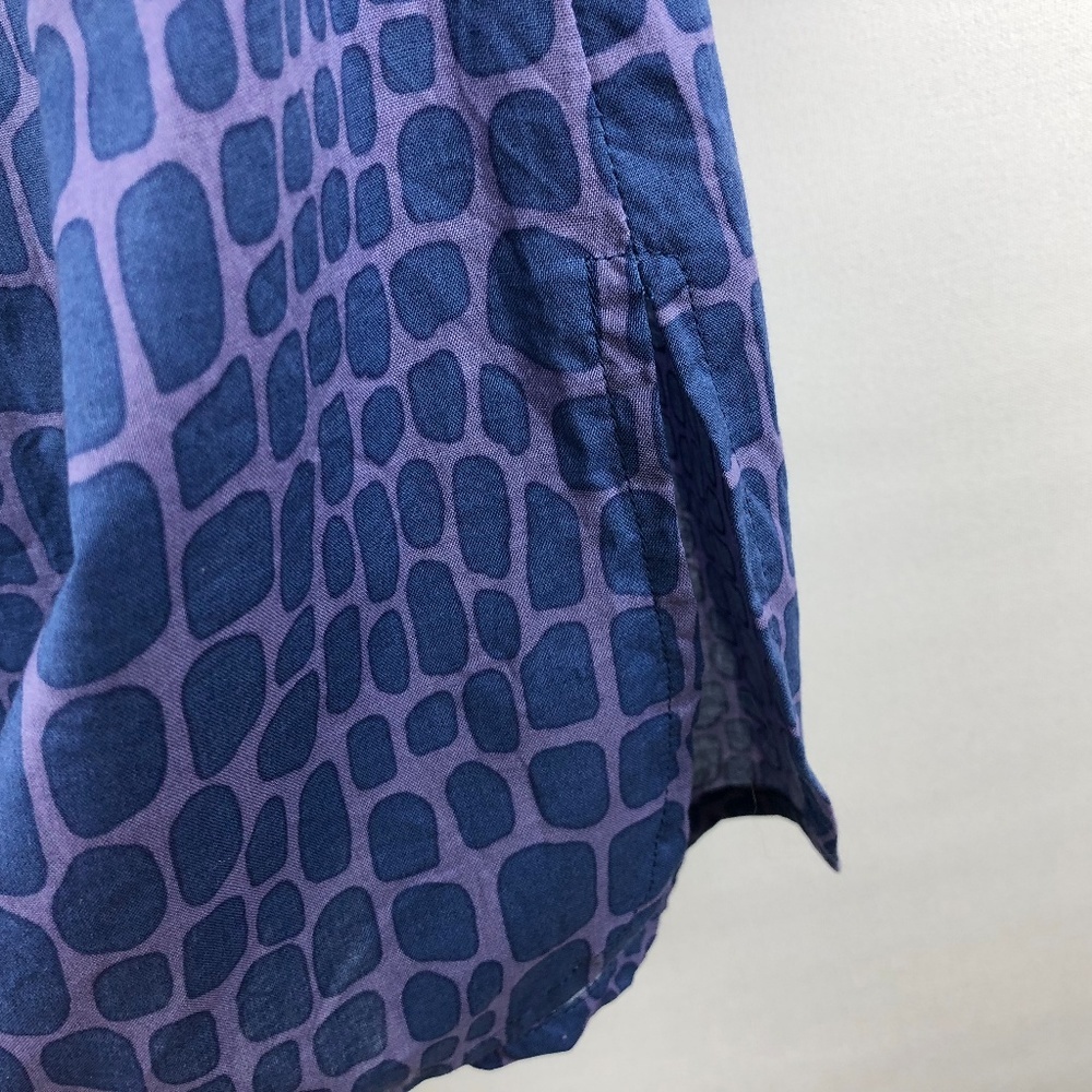 Isaac Mizrahi Live! Square Print Blouse Shirt Top Small - Picture 4 of 6